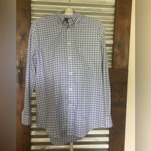 Ralph Lauren Blue Casual Gingham Shirt size xl long sleeve collared button up